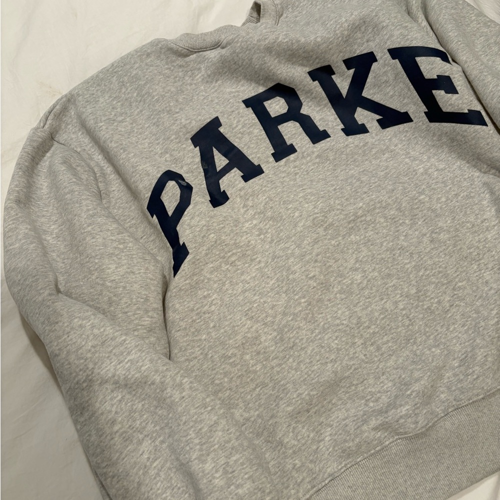 Parke Women's Crewneck Sweater in Gray and Navy